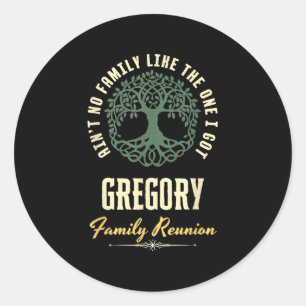 Pegatina Redonda Diseño coincidente de Family Reunion 2025 - Gregor