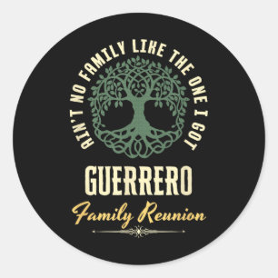 Pegatina Redonda Diseño coincidente de Family Reunion 2025 - Guerre