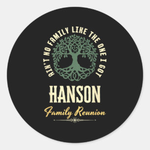 Pegatina Redonda Diseño coincidente de Family Reunion 2025 - Hanson