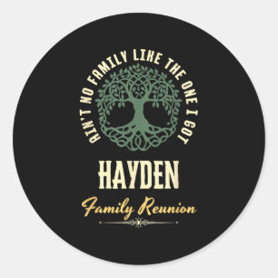 Pegatina Redonda Diseño coincidente de Family Reunion 2025 - Hayden