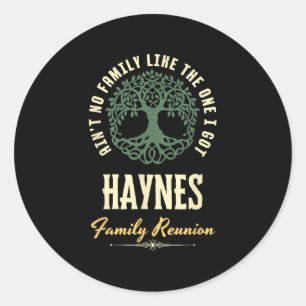 Pegatina Redonda Diseño coincidente de Family Reunion 2025 - Haynes