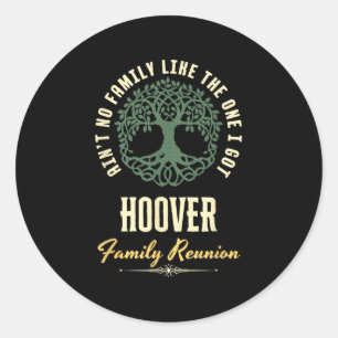Pegatina Redonda Diseño coincidente de Family Reunion 2025 - Hoover
