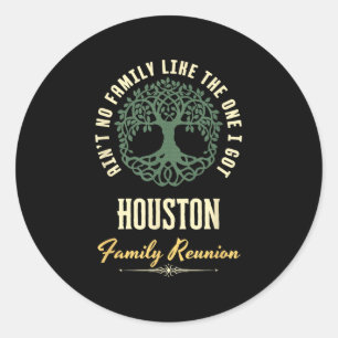 Pegatina Redonda Diseño coincidente de Family Reunion 2025 - Housto