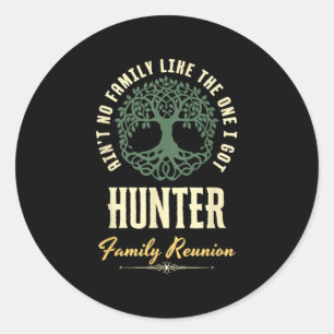Pegatina Redonda Diseño coincidente de Family Reunion 2025 - Hunter