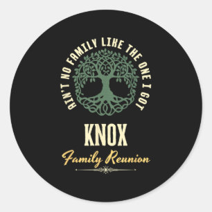 Pegatina Redonda Diseño coincidente de Family Reunion 2025 - Knox