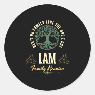 Pegatina Redonda Diseño coincidente de Family Reunion 2025 - Lam