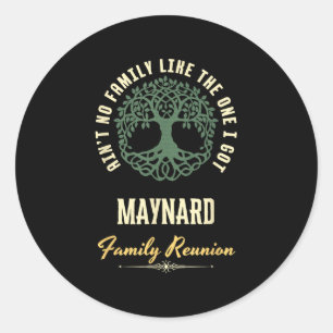 Pegatina Redonda Diseño coincidente de Family Reunion 2025 - Maynar