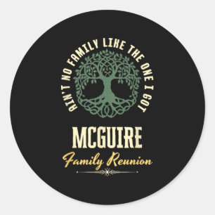 Pegatina Redonda Diseño coincidente de Family Reunion 2025 - Mcguir
