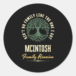 Pegatina Redonda Diseño coincidente de Family Reunion 2025 - Mcinto
