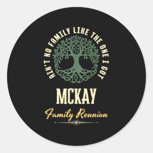Pegatina Redonda Diseño coincidente de Family Reunion 2025 - Mckay
