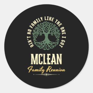 Pegatina Redonda Diseño coincidente de Family Reunion 2025 - Mclean