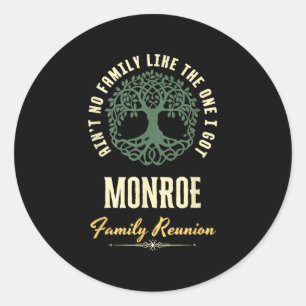 Pegatina Redonda Diseño coincidente de Family Reunion 2025 - Monroe