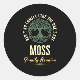 Pegatina Redonda Diseño coincidente de Family Reunion 2025 - Moss