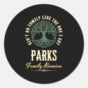 Pegatina Redonda Diseño coincidente de Family Reunion 2025 - Parque