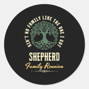 Pegatina Redonda Diseño coincidente de Family Reunion 2025 - Pastor