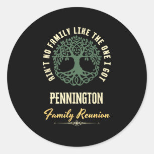 Pegatina Redonda Diseño coincidente de Family Reunion 2025 - Pennin