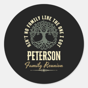 Pegatina Redonda Diseño coincidente de Family Reunion 2025 - Peters