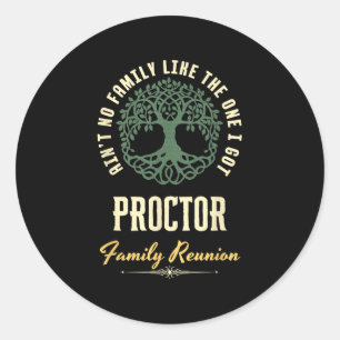 Pegatina Redonda Diseño coincidente de Family Reunion 2025 - Procto