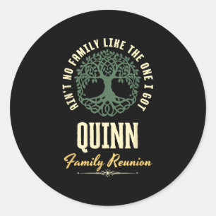 Pegatina Redonda Diseño coincidente de Family Reunion 2025 - Quinn