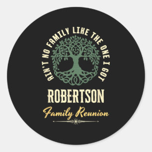 Pegatina Redonda Diseño coincidente de Family Reunion 2025 - Robert