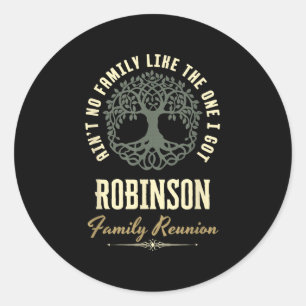 Pegatina Redonda Diseño coincidente de Family Reunion 2025 - Robins