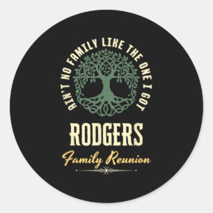 Pegatina Redonda Diseño coincidente de Family Reunion 2025 - Rodger