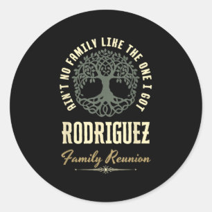 Pegatina Redonda Diseño coincidente de Family Reunion 2025 - Rodrig