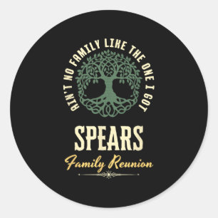 Pegatina Redonda Diseño coincidente de Family Reunion 2025 - Spears