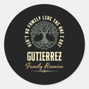 Pegatina Redonda Diseño coincidente de Reunión Familiar 2025 - Guti