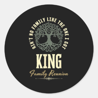 Pegatina Redonda Diseño coincidente de Reunión familiar 2025 - King