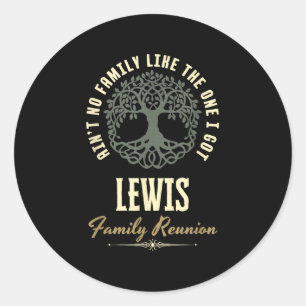 Pegatina Redonda Diseño coincidente de Reunión familiar 2025 - Lewi
