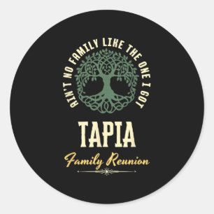 Pegatina Redonda Diseño coincidente de Reunión Familiar 2025 - Tapi