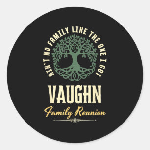 Pegatina Redonda Diseño coincidente de Reunión Familiar 2025 - Vaug