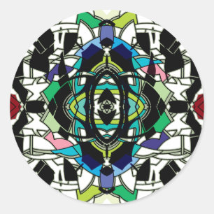 Pegatina Redonda Diseño controlado