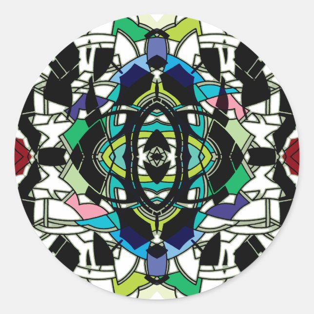 Pegatina Redonda Diseño controlado (Anverso)