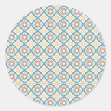 Diseño de baldosas circulares con intrincado flora