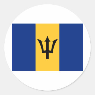 Pegatina Redonda Diseño de bandera de Barbados