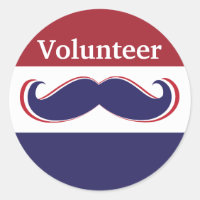 diseño de bigote rojo, blanco y azul personalizar