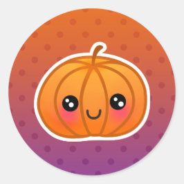 Pegatina Redonda Diseño de calabaza de Personalizado de Halloween e