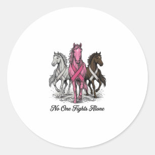 Pegatina Redonda Diseño de camiseta vectorial de caballo de apoyo a