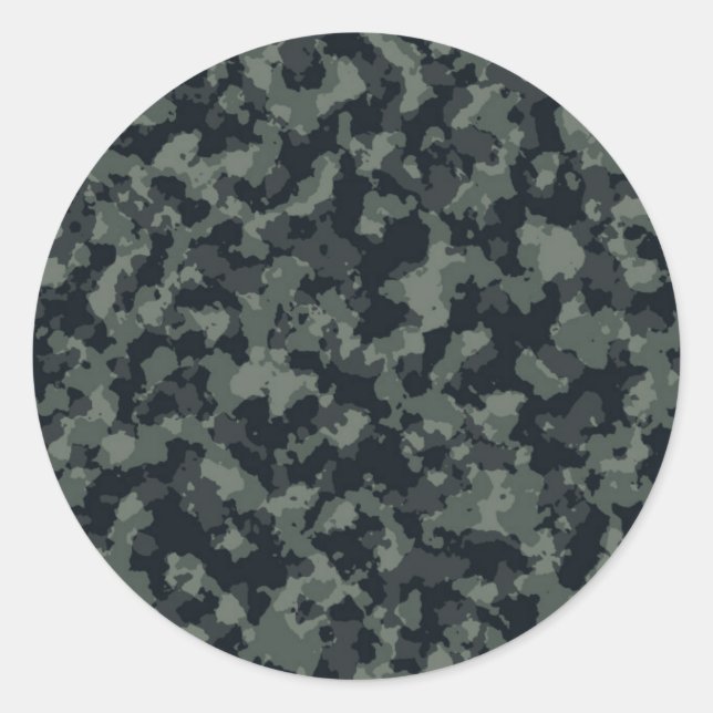 Pegatina Redonda Diseño de camuflaje para el ejército (Anverso)
