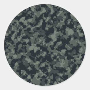 Pegatina Redonda Diseño de camuflaje para el ejército