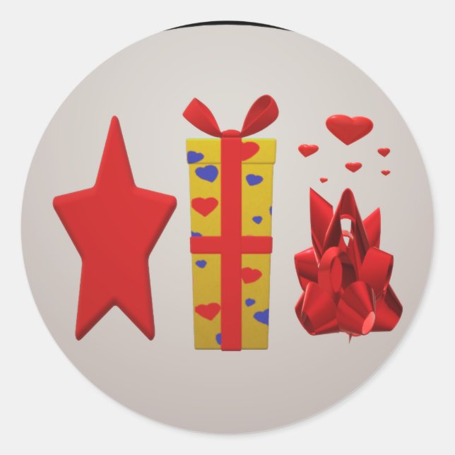 Pegatina Redonda Diseño de cintas de arcos (Anverso)