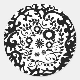 Pegatina Redonda Diseño de círculo de bonito
