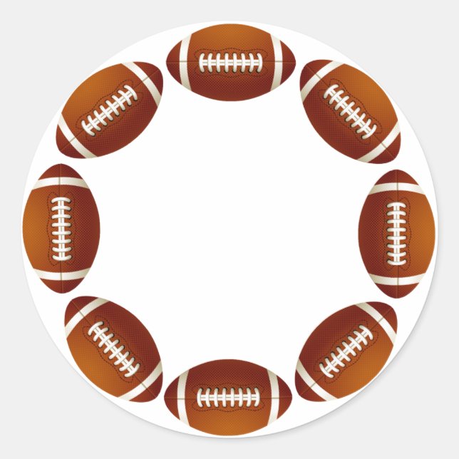 PEGATINA REDONDA DISEÑO DE CÍRCULO DE FÚTBOL (Anverso)