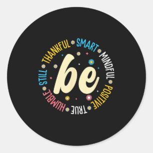 Pegatina Redonda Diseño de cita motivacional Inspiración Decir posi