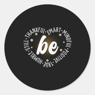 Pegatina Redonda Diseño de cita motivacional Inspiración Dicho posi