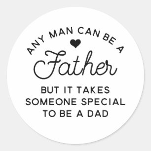 Pegatina Redonda Diseño de citas para papá especial