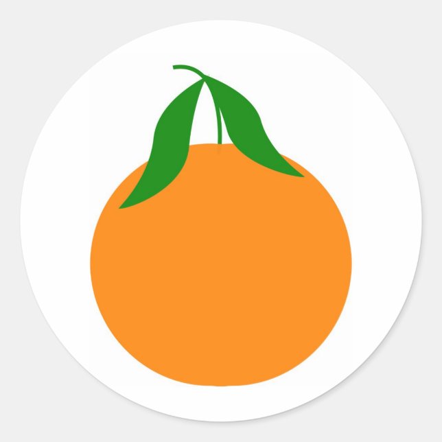 Pegatina Redonda diseño de clementina (Anverso)