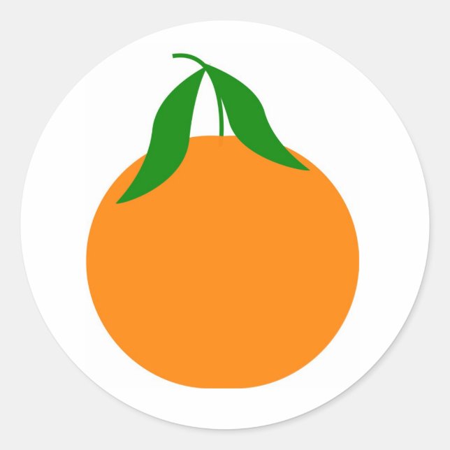 Pegatina Redonda diseño de clementina (Anverso)